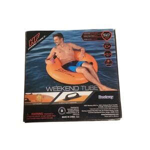 Bestway Hydro-Force Weekend Tube Inflatable Pool Lake Float Orange 35.4 Inch